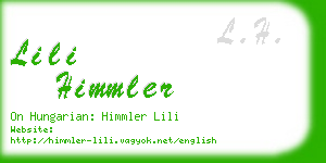 lili himmler business card